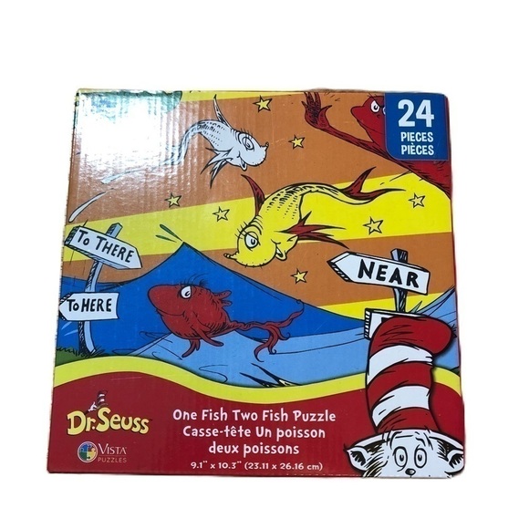 Dr. Seuss One Fish Two Fish Puzzle NEW 24 Pieces Kids Toy - Picture 1 of 3